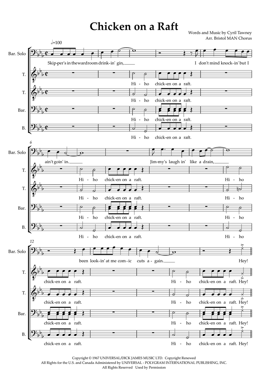 Chicken On A Raft (arr. Sam Burns)