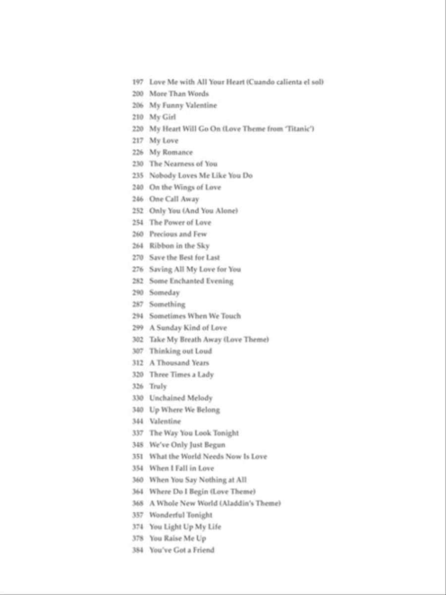 The Big Book of Love Songs – 3rd Edition Piano, Vocal, Guitar scores gallery preview page 3