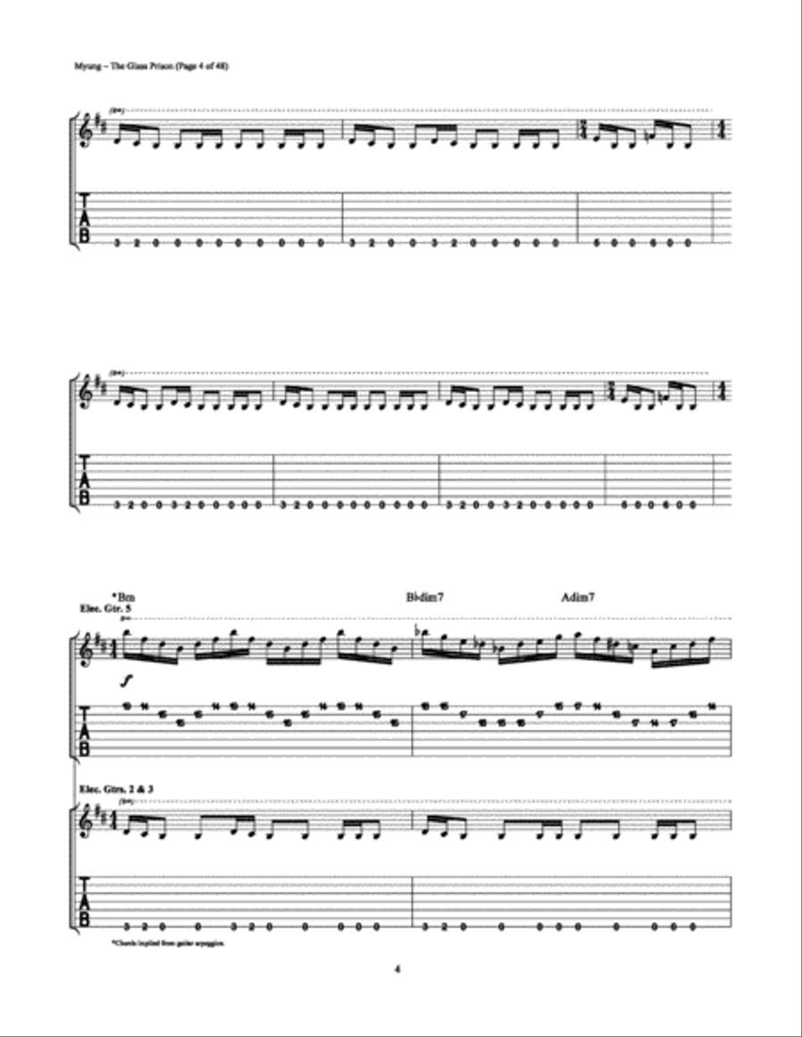 The Glass Prison The Glass Prison Electric Guitar scores gallery preview page 4