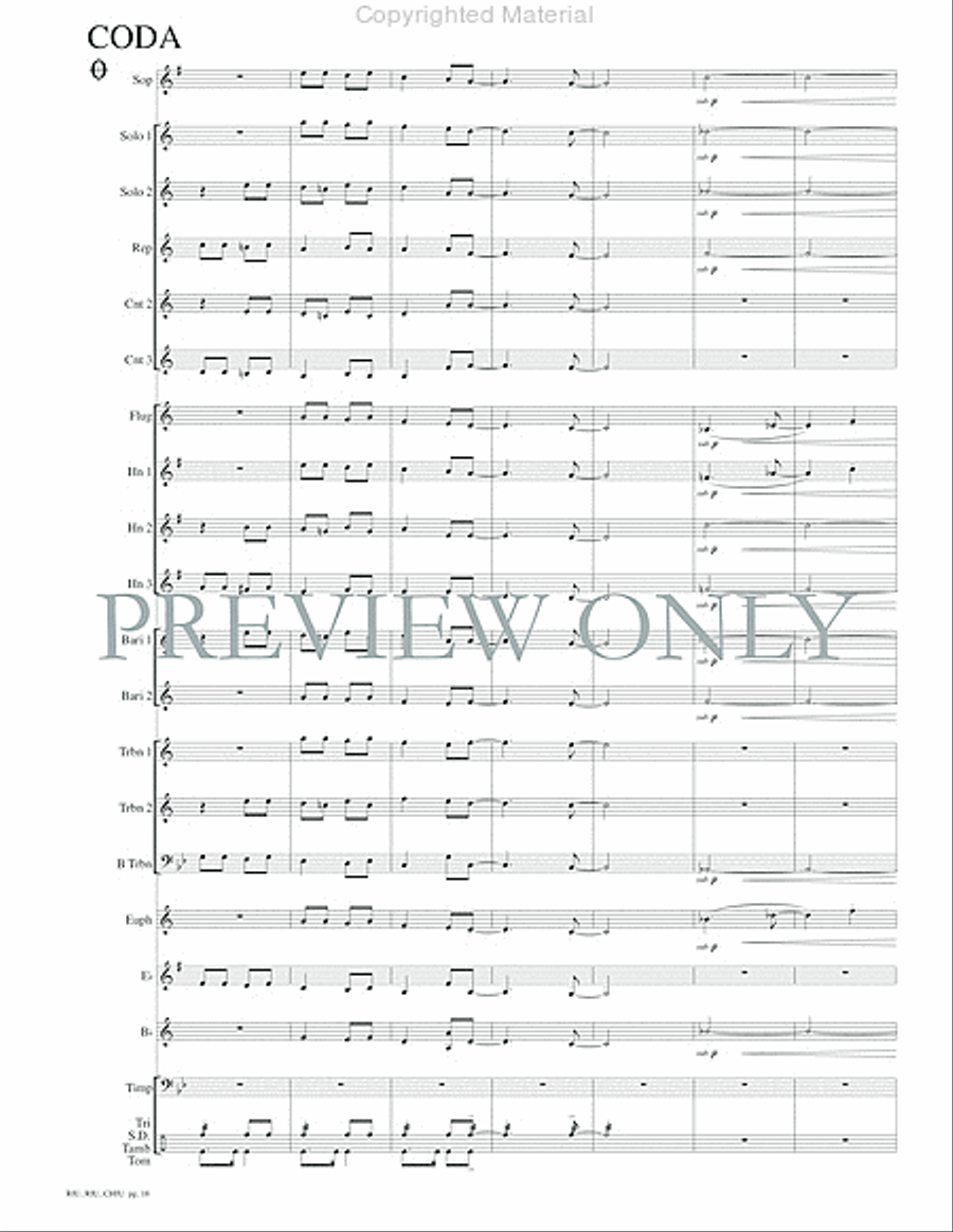 Riu, Riu, Chiu Concert Band scores gallery preview page 20