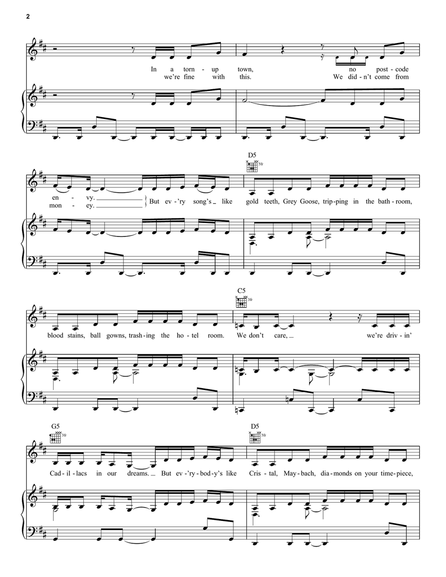 Royals Acoustic Guitar scores gallery preview page 2
