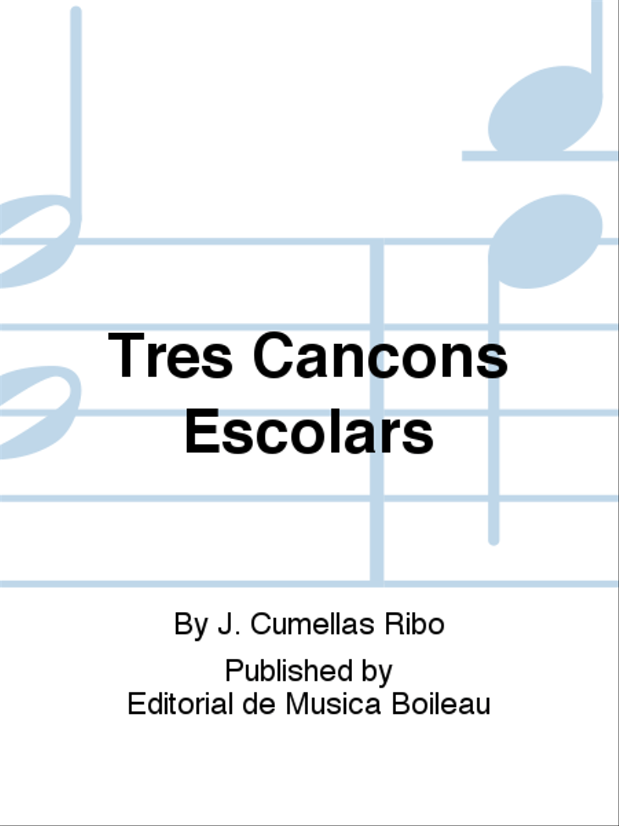 Tres Cancons Escolars Voice Solo scores gallery preview page 1