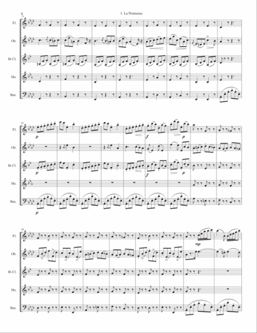 5 Pieces from Soiree Musicale Woodwind Quintet scores gallery preview page 5