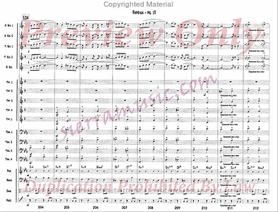 Paprika (MM 1 - Suite Seasonings) Big Band scores gallery preview page 20
