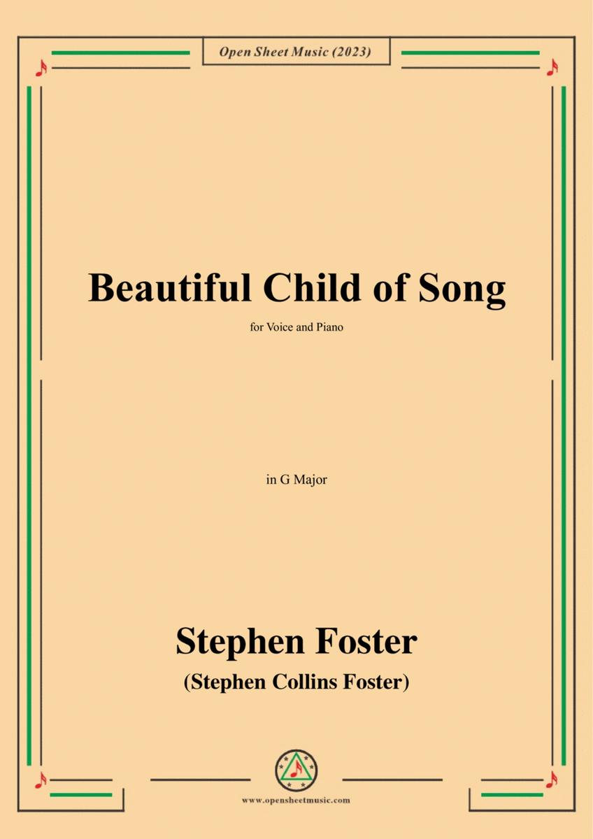 S. Foster-Beautiful Child of Song,in G Major
