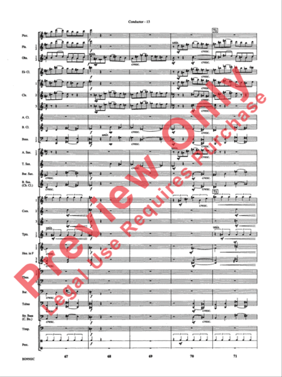 Symphony No. 3 for Band Concert Band scores gallery preview page 16