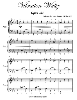 Vibration Waltz Opus 204 Easiest Piano Sheet Music