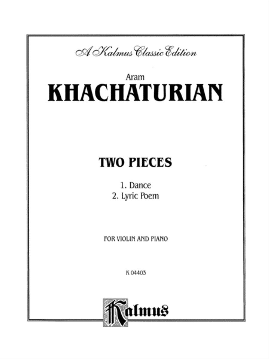 Two Pieces Violin Solo scores gallery preview page 2