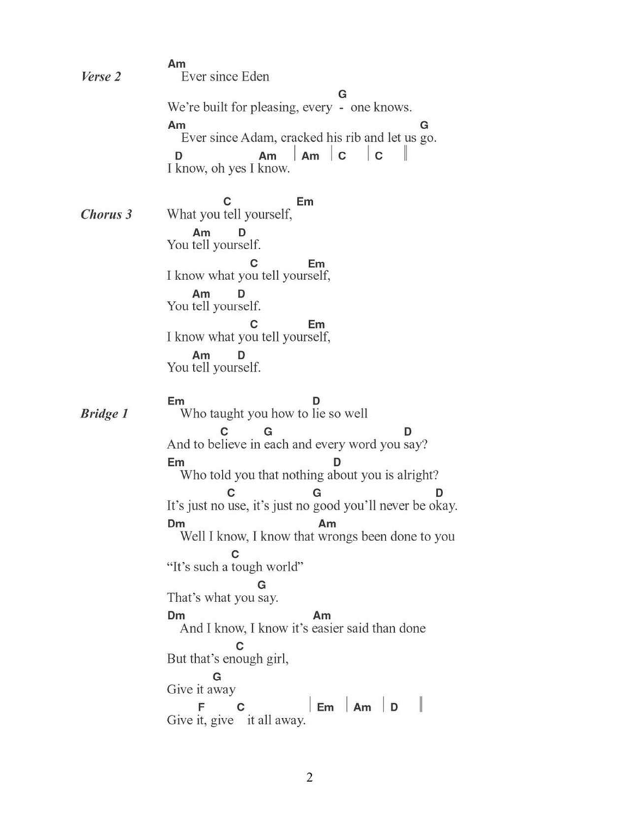 Tell Yourself Tell Yourself Acoustic Guitar scores gallery preview page 2