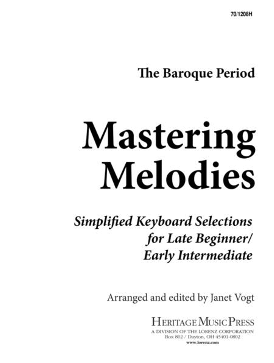 Mastering Melodies: The Baroque Period Piano Solo scores gallery preview page 1