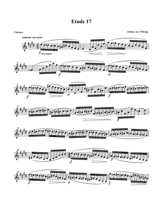 Clarinet Etude #17, Arr. Marten King