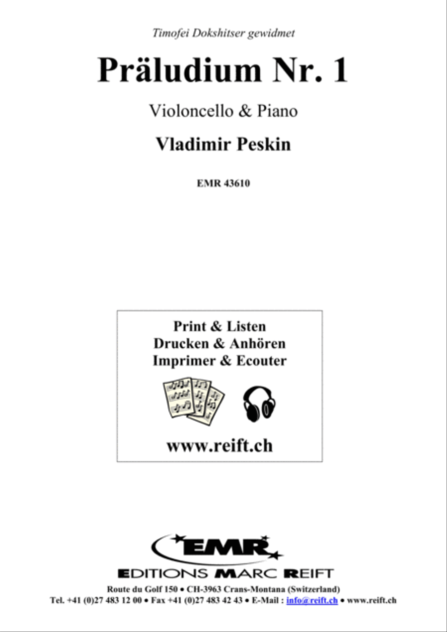 Praludium No. 1 Piano Accompaniment scores gallery preview page 1