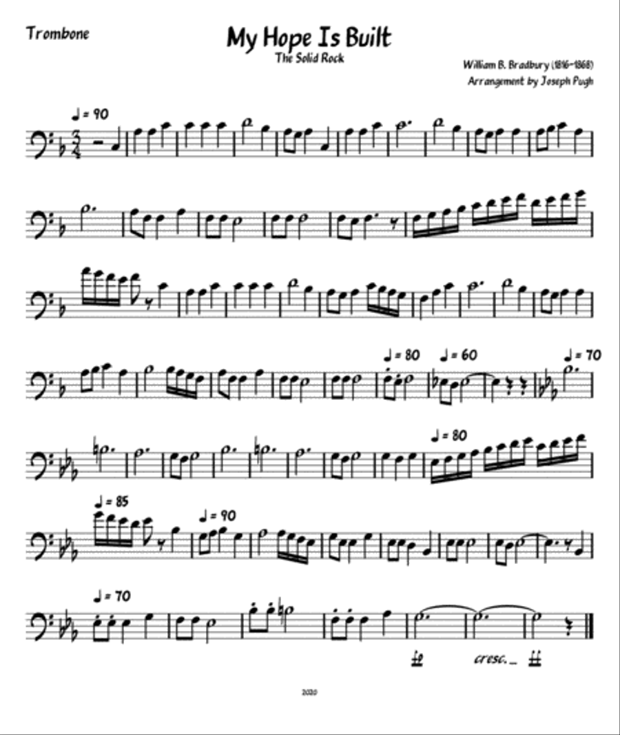 My Hope Is Built (Brass Quintet) Brass Quintet scores gallery preview page 3