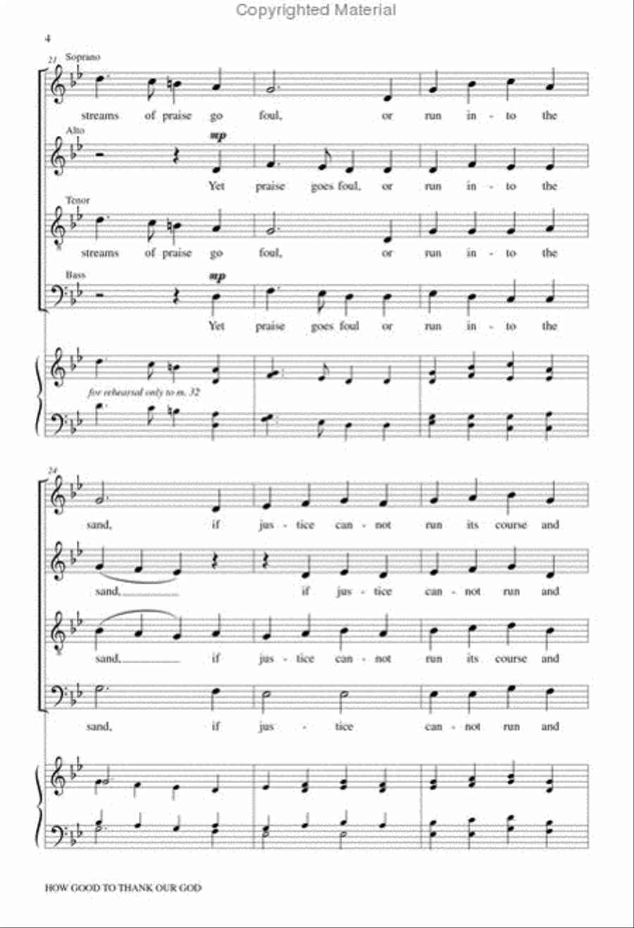 How Good to Thank Our God 4-Part scores gallery preview page 4