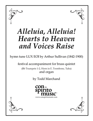 Book cover for Alleluia, Alleluia! Hearts to Heaven and Voices Raise — brass, organ hymn accompaniment