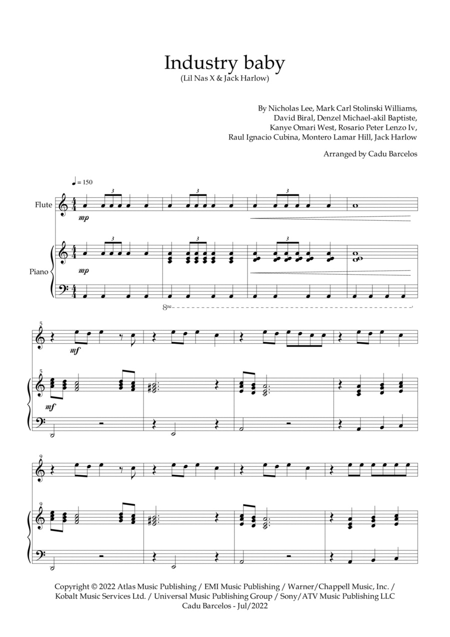 Industry Baby Industry Baby Flute scores gallery preview page 1