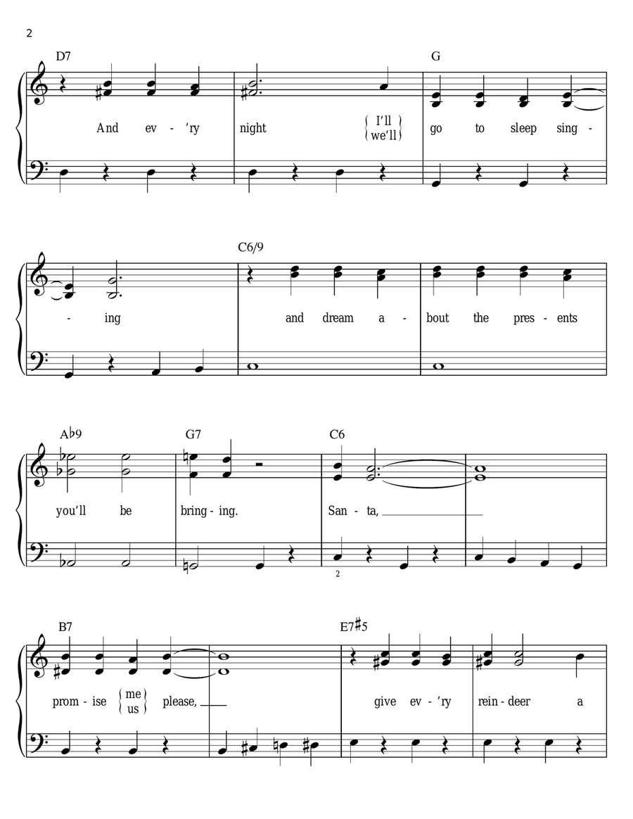 Mister Santa Easy Piano scores gallery preview page 2