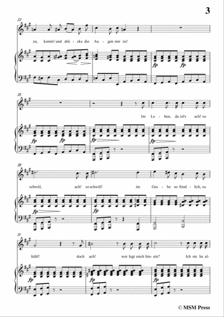 Schubert-Todtengräbers Heimweh,in f sharp minor,for Voice&Piano Voice scores gallery preview page 5