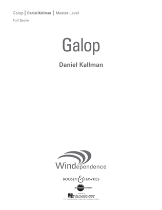 Galop - Conductor Score (Full Score)