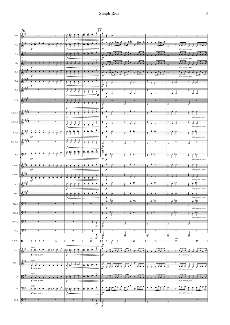 Sleigh Ride Full Orchestra scores gallery preview page 3