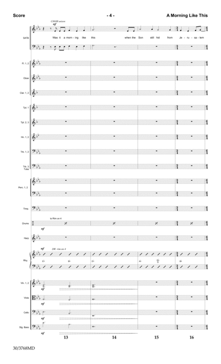 A Morning Like This - Orchestral Score and CD with Printable Parts