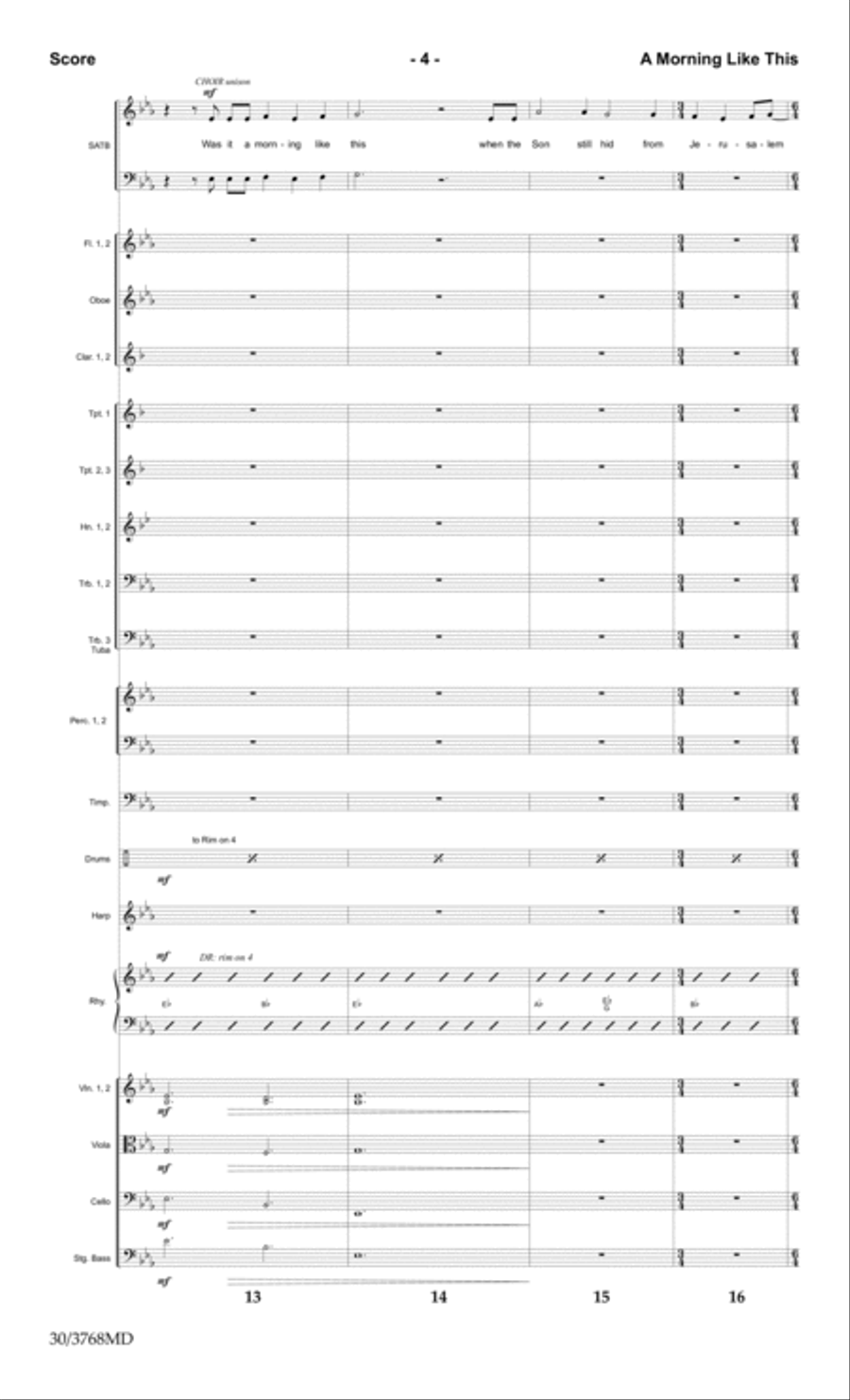 A Morning Like This - Orchestral Score and CD with Printable Parts Choir scores gallery preview page 6