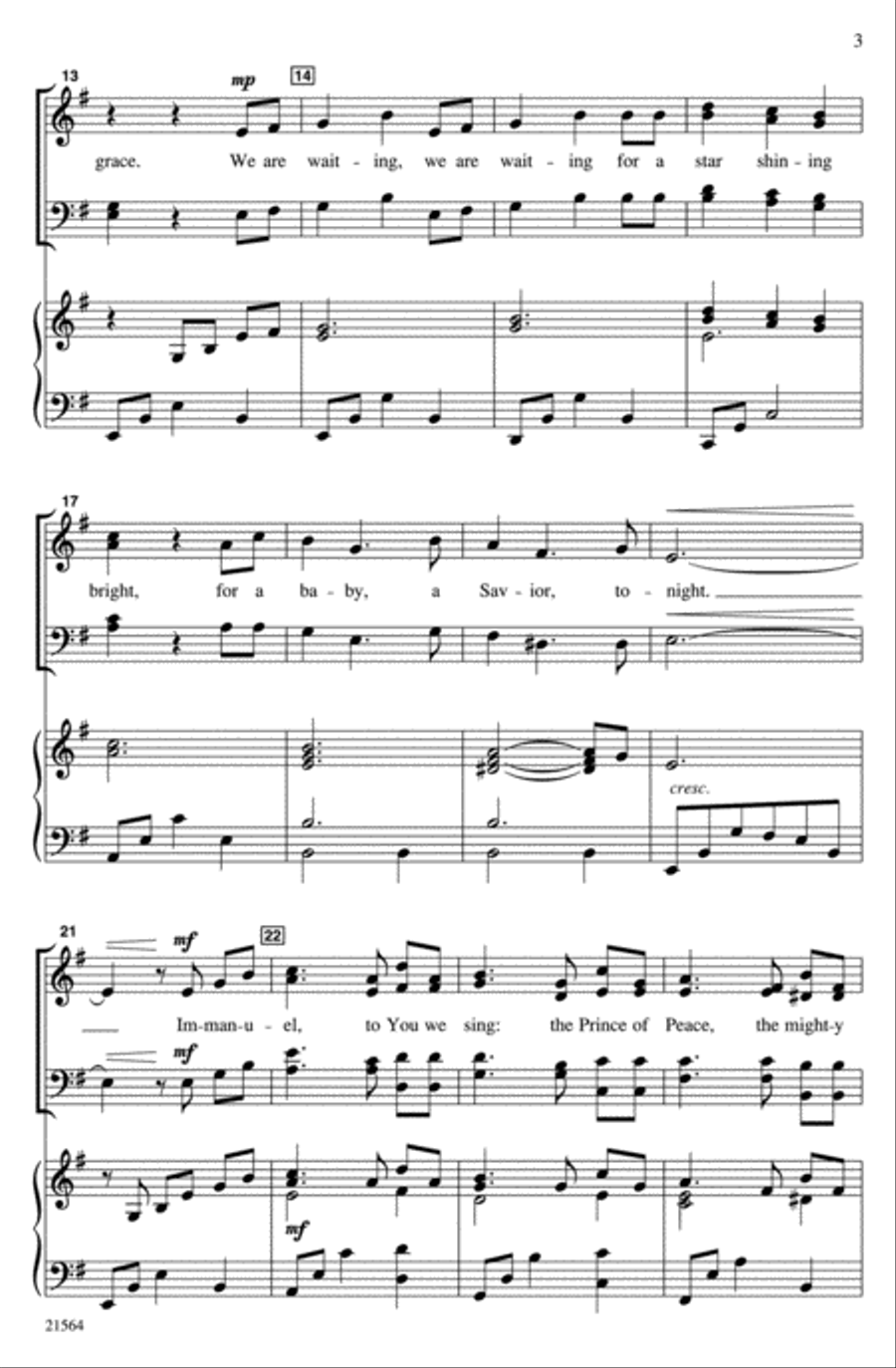 Waiting 4-Part scores gallery preview page 3