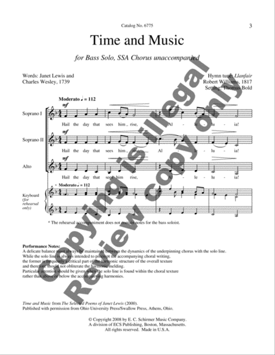 Time and Music SSA scores gallery preview page 3
