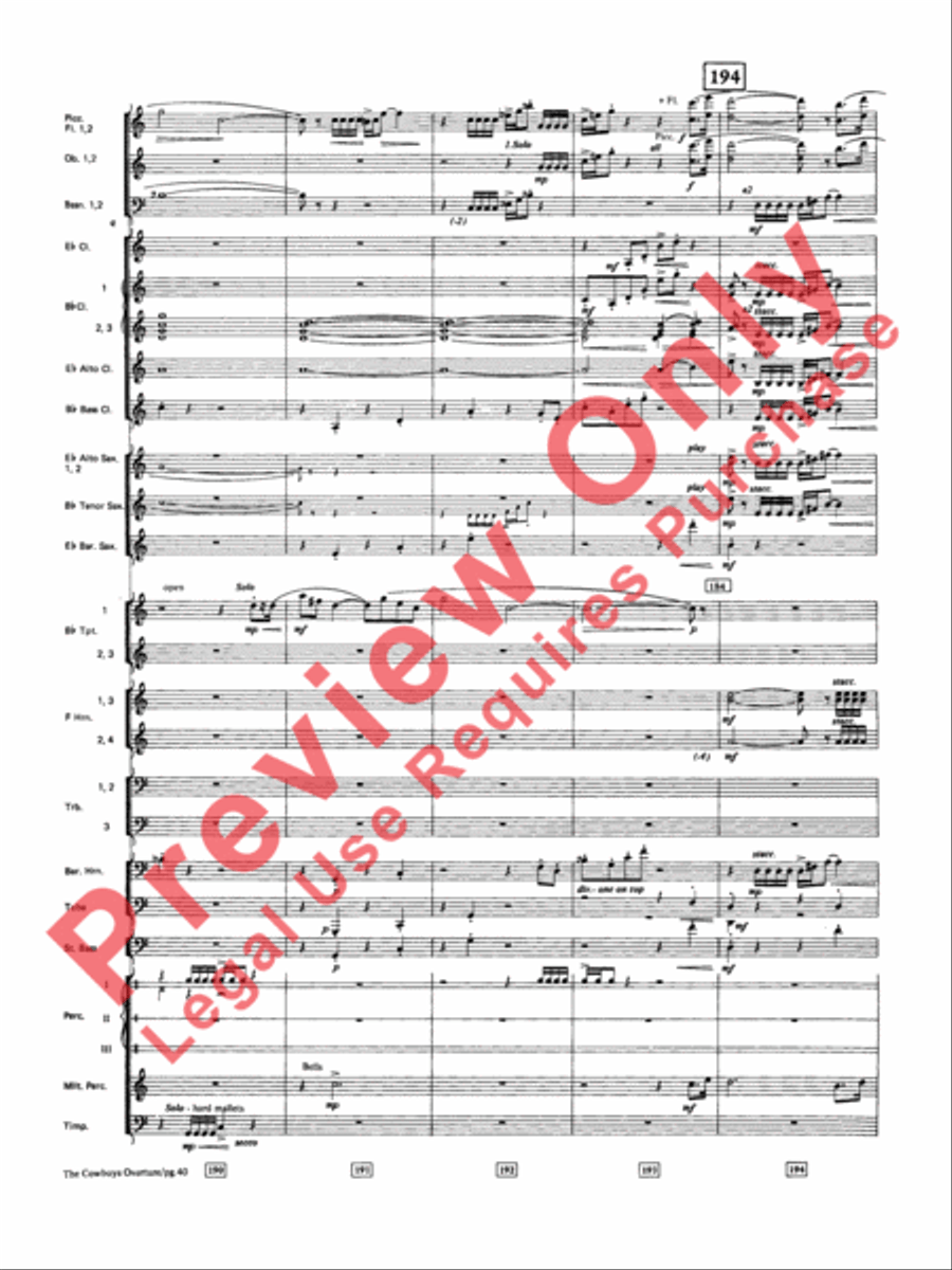The Cowboys Concert Band scores gallery preview page 41