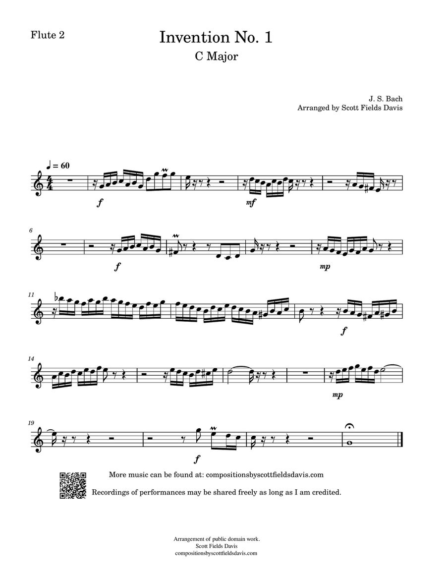 Bach Invention No. 1 for Woodwind octet Woodwind Ensemble scores gallery preview page 5