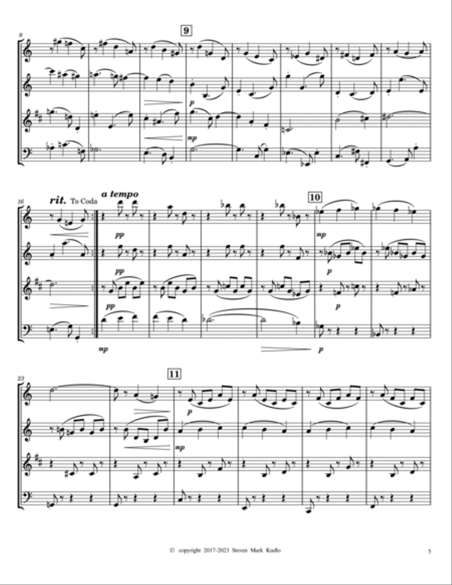 Woodwind Quartet in Contemporary Style No. 1 Woodwind Quartet scores gallery preview page 5