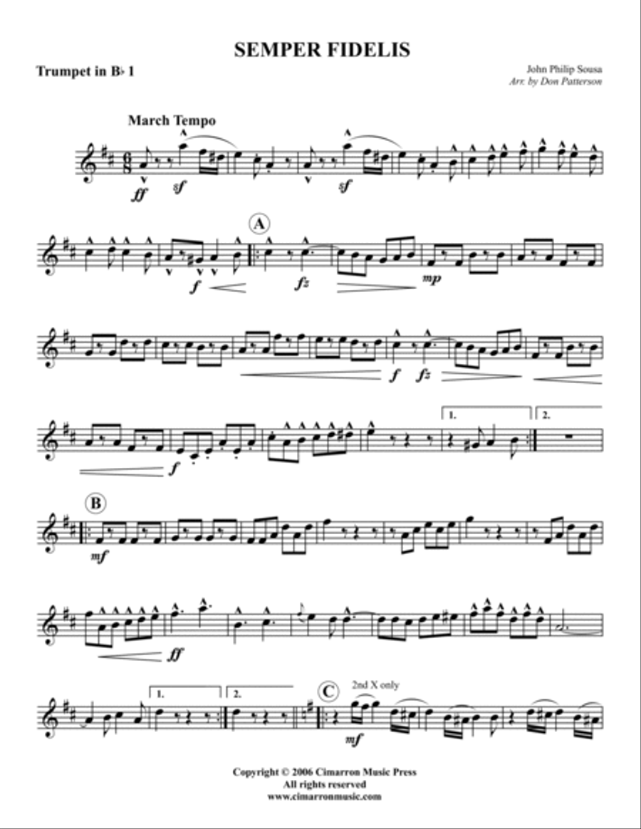 Semper Fidelis Brass Quintet scores gallery preview page 5