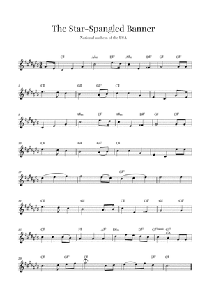 The Star Spangled Banner (National Anthem of the USA) - C-sharp Major