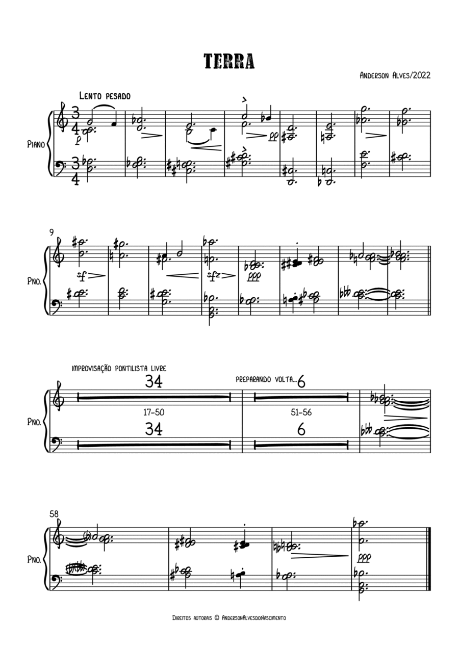 Terra Piano Solo scores gallery preview page 1