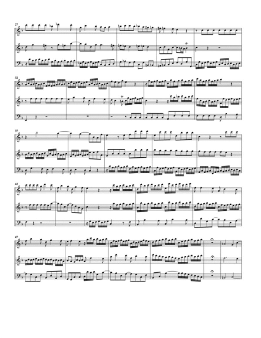 Trio sonata HWV 392 (Arrangement for 3 recorders (AAB)) Alto Recorder scores gallery preview page 5