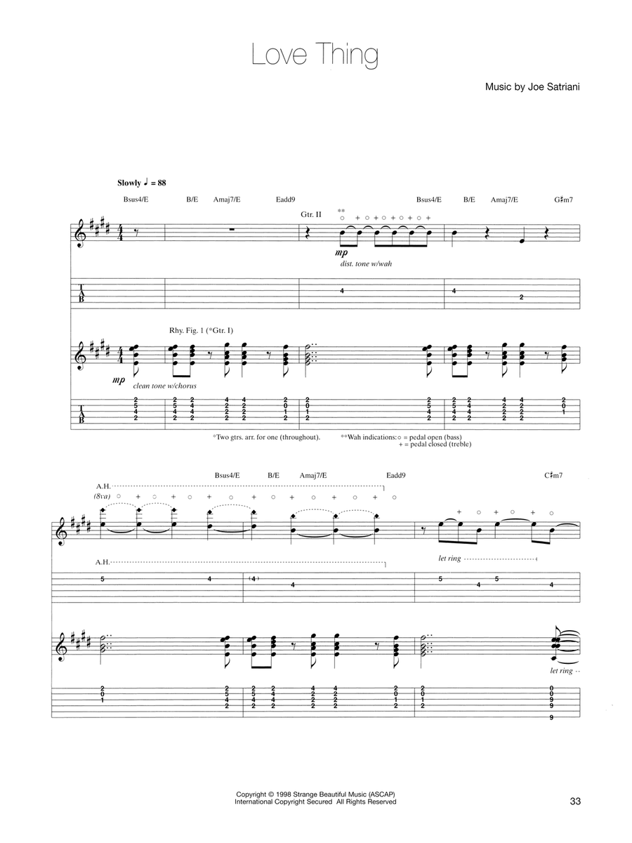 Love Thing Acoustic Guitar scores gallery preview page 1