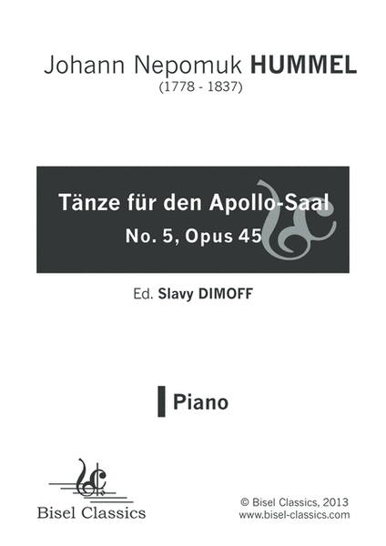 Tanze fur den Apollo-Saal No. 5, Opus 45
