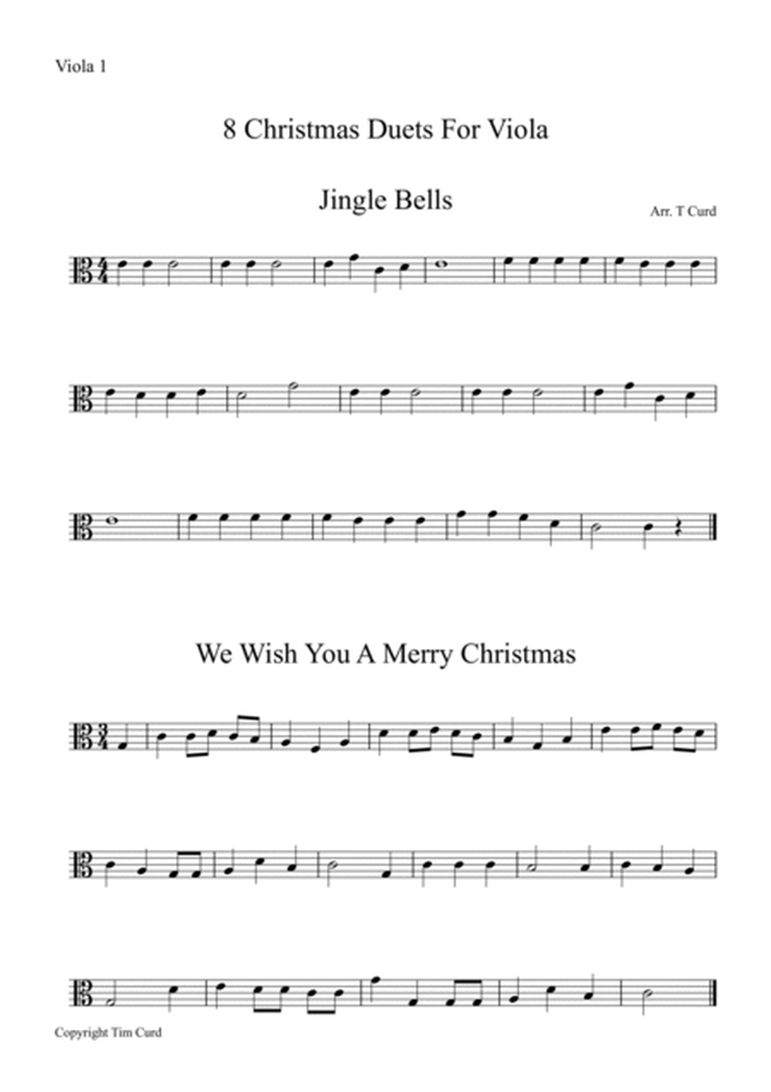 8 Christmas Duets for Viola