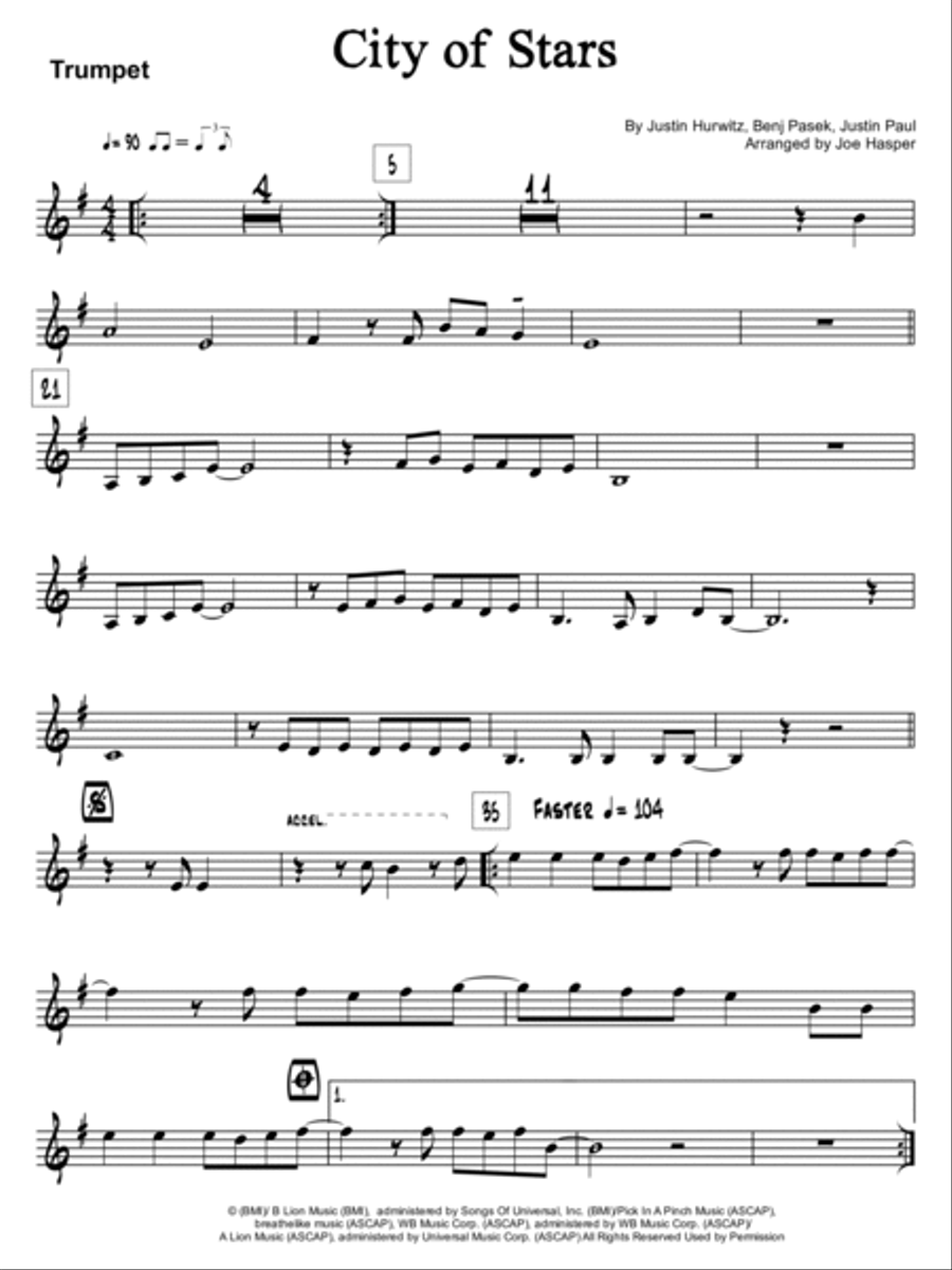 City Of Stars Jazz Ensemble scores gallery preview page 6