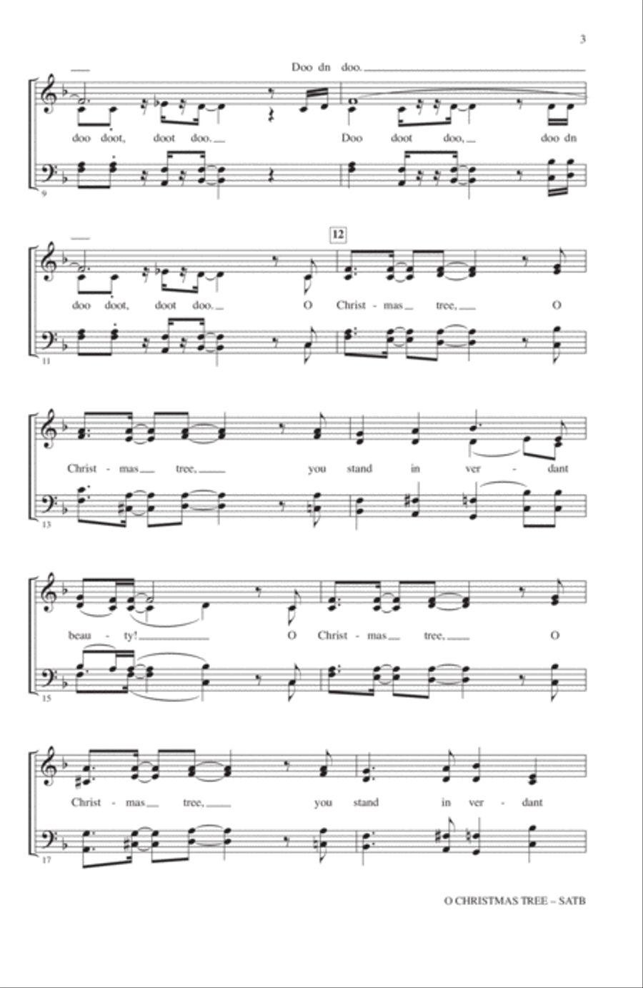 O Christmas Tree O Christmas Tree 4-Part scores gallery preview page 2