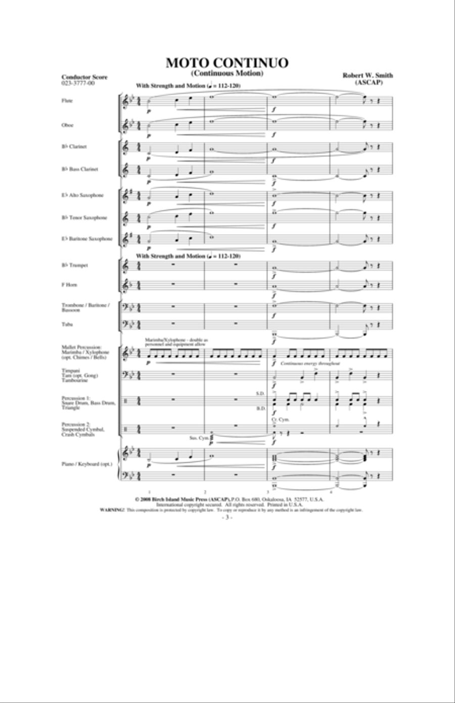Moto Continuo Moto Continuo Concert Band scores gallery preview page 2