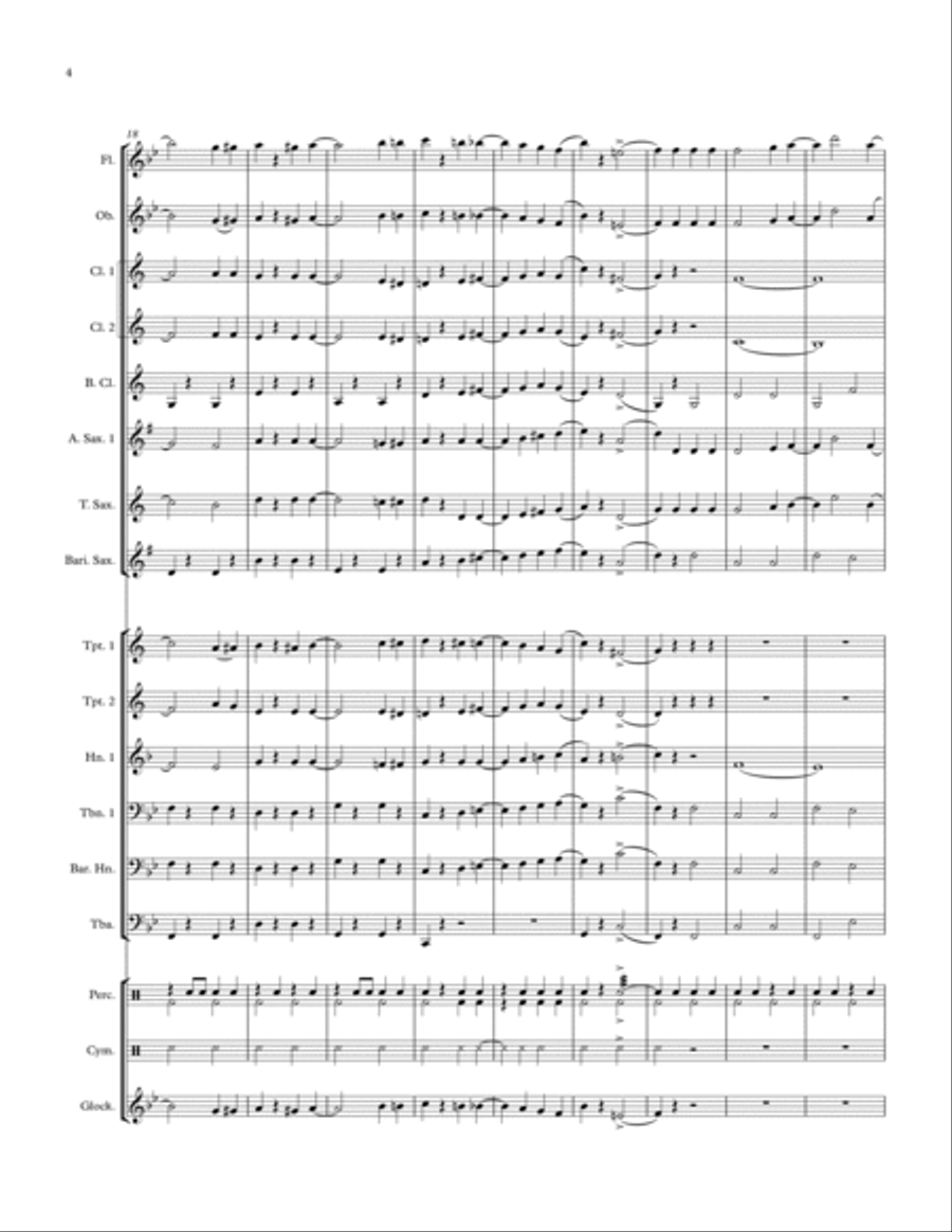 Festive March Festive March Concert Band scores gallery preview page 4