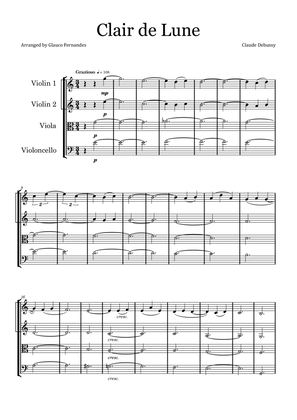 Clair de Lune by Debussy - String Quartet