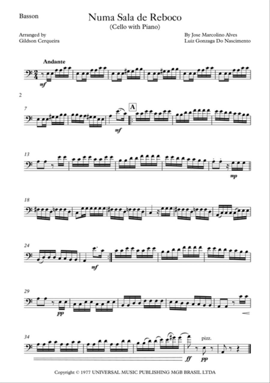 Numa Sala De Reboco Bassoon scores gallery preview page 3