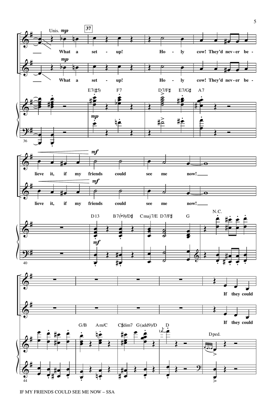 If My Friends Could See Me Now (from Sweet Charity) SSA scores gallery preview page 4