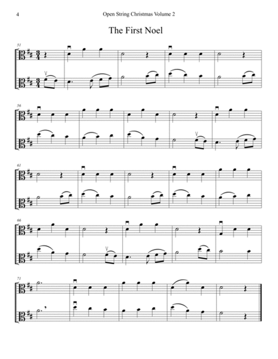 Open String Christmas for Viola, Volume 2