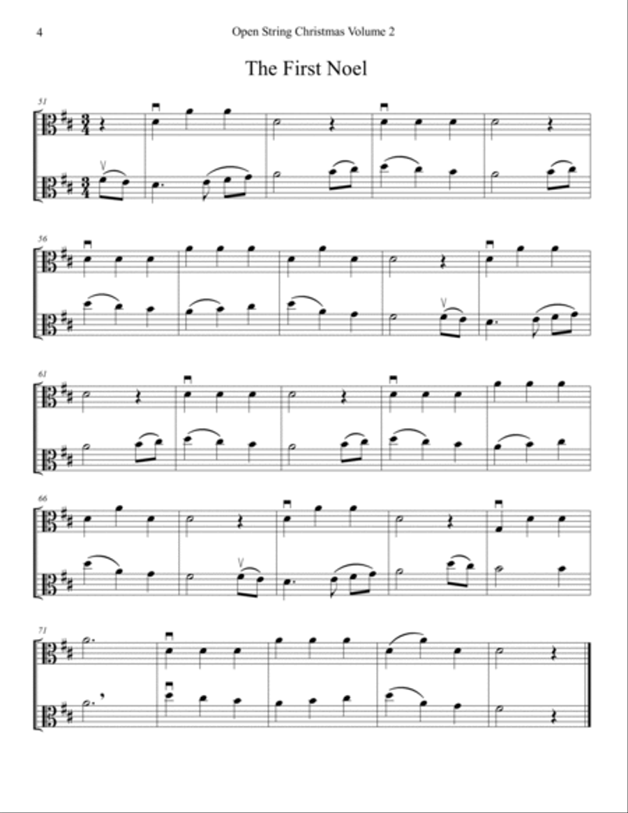 Open String Christmas for Viola, Volume 2 Viola Solo scores gallery preview page 4