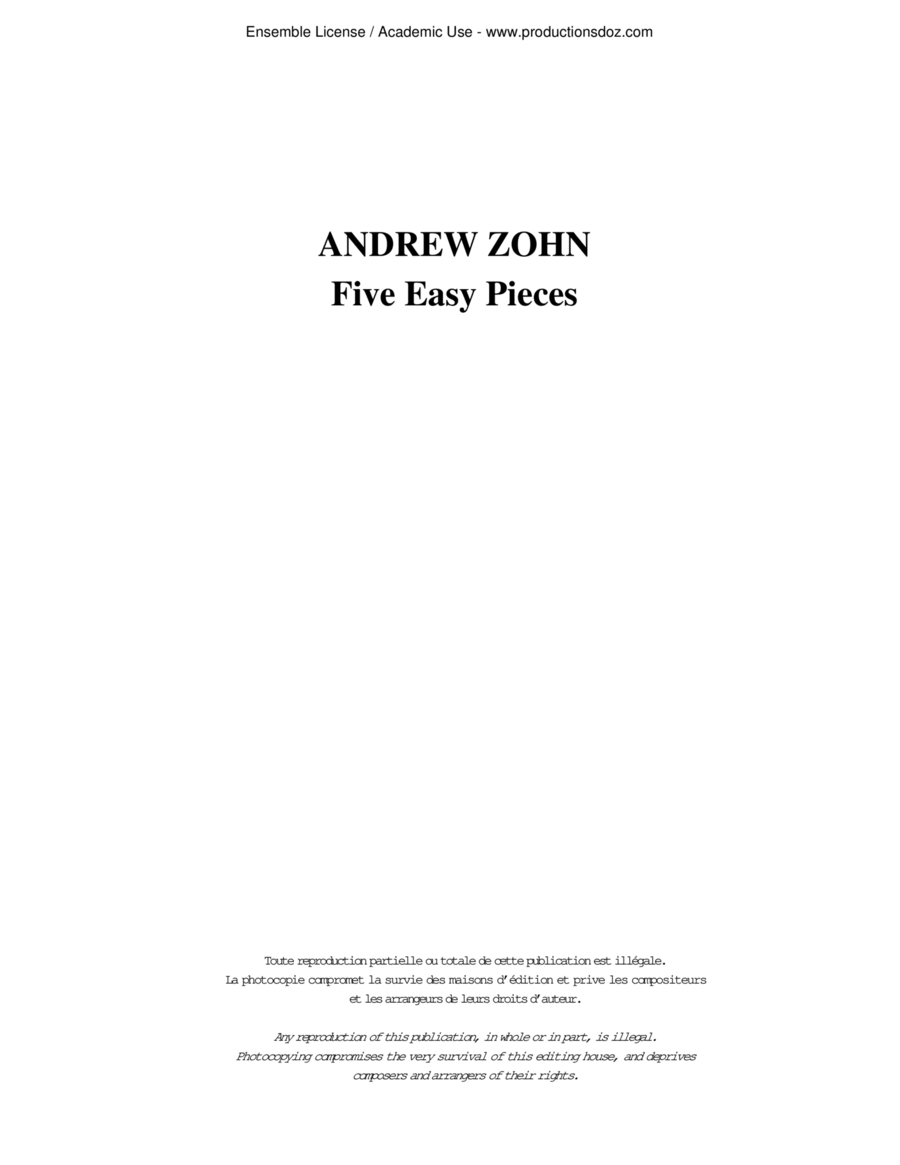 Five Easy Pieces Classical Guitar scores gallery preview page 1