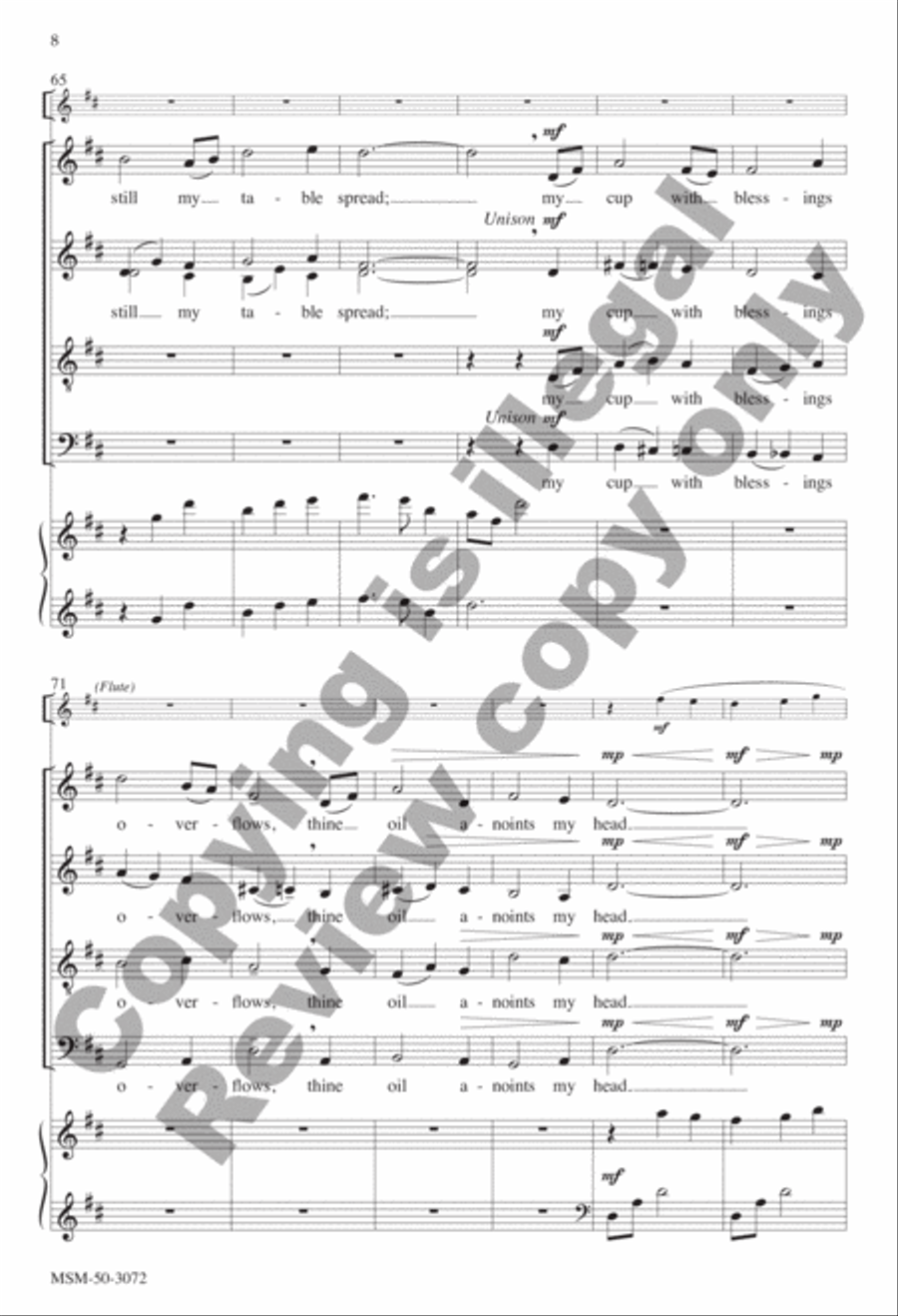 My Shepherd Will Supply My Need 4-Part scores gallery preview page 8