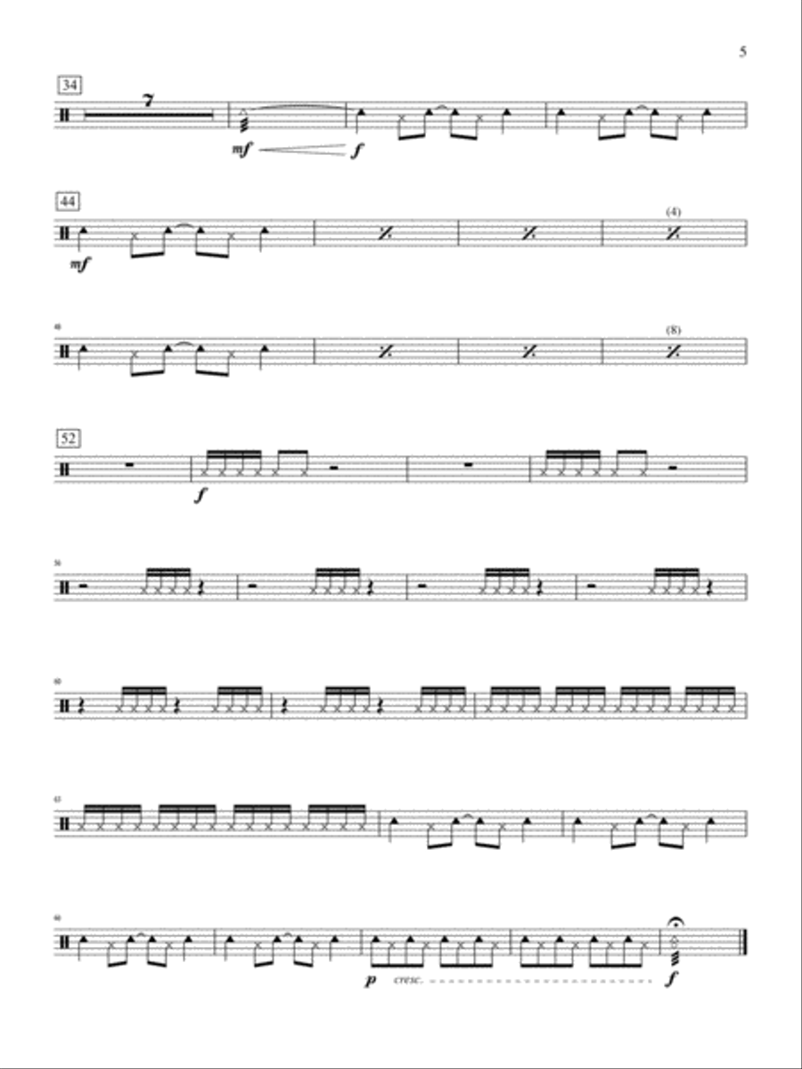 The Anthony J. Cirone Intermediate Percussion Ensemble Collection: 3rd Percussion Percussion Ensemble scores gallery preview page 5